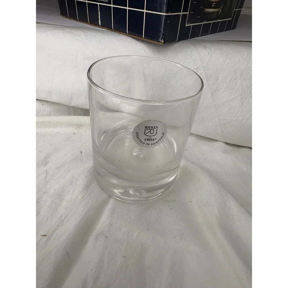 RIEKES CRISA NOVA Whiskey Glasses Service for 4 30CL CRYSTAL